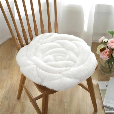 Plush Rose Thick Quilted Chair Cushion Office Home Dining Chair Cushion Tatami Floor Cushion