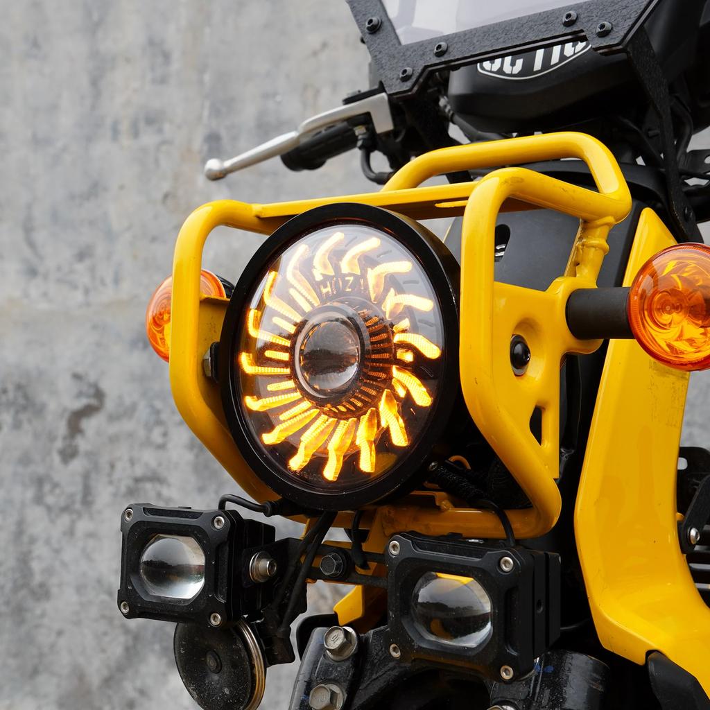 Motikvans Cross Cub 110 Headlight with DRL LED Motorcycle Headlight Switchable between High and Low Beam Honda Cross Cub CC110 JA60 Compatible