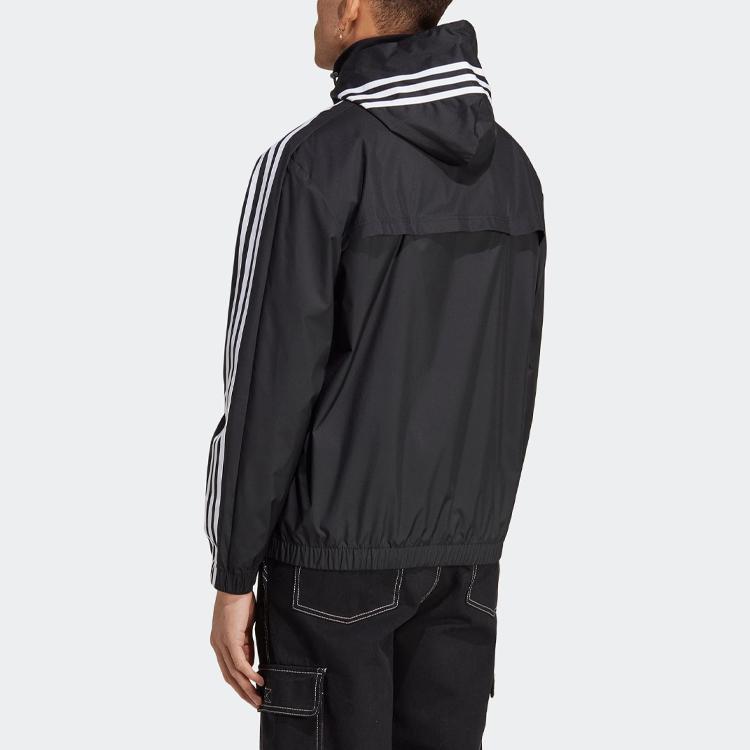 Adidas 3-Striper Ripstop Hette Sportsjakke Herre Yttertøy Svart IB0384