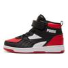 Puma Rebound Joy AC Little Kid Black White High Risk Red Kids Sneakers 374688-10