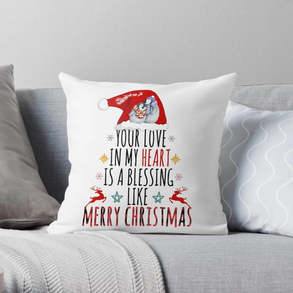 Merry Christmas Decoration Home Pillowcase Cushion Cover Autumn 45X45Cm Living Room Sofa Bed Pillowcase