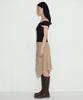 Cecese Bohemian Asymmetrical Cut Skirt Beige