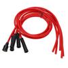 Spark Plug Ignition Wire Set Red High Performance Silicone 1m Car Ignition Wire for 4 Cylinder Automobile 8mm