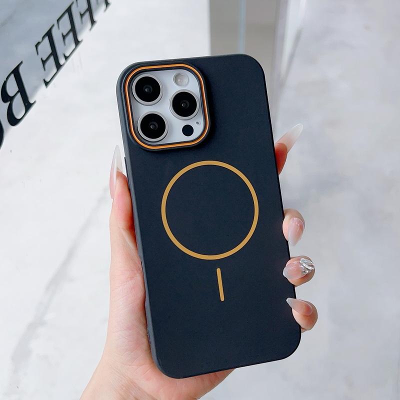 

Матовый мягкий противоударный чехол для телефона TPU для iPhone 16 Pro Max 15 Pro 14 Plus 13 12 11, цветной, с беспроводной зарядкой, магнитный, тонкий, противоударный чехол-бампер iPhone 16 чёрный