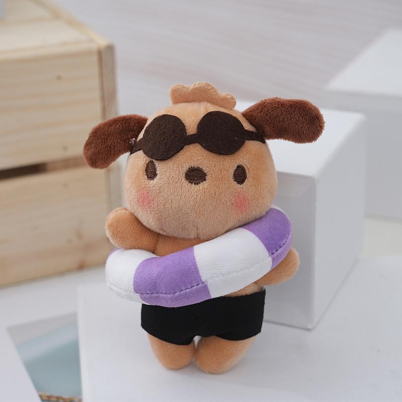 

Adorable Plush Toy Swimming Ring Paja Dog Doll Cute Stuffed Animal For Kids Gift чорний