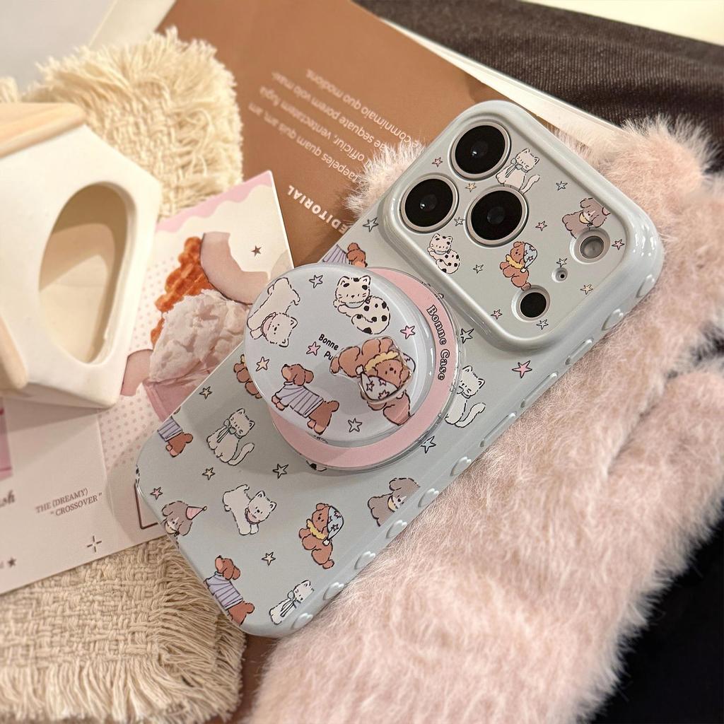 Cartoon Animal Magnetic Phone Case Compatible with iPhone 16, iPhone 17, and iPhone 17 Pro Max