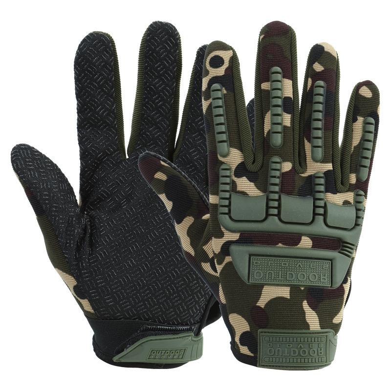 Outdoor Tactical Gloves Cycling Mountaineering Anti Slip Men and Women Anti Slip Military Fans Field Training Performance Full Finger Fitness Gloves