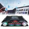 1600W Peak Power Digital 4 Channel Audio Amplifier FM Radio USB Bluetooth Karaoke Player HiFi Sound FM USB Remote Control