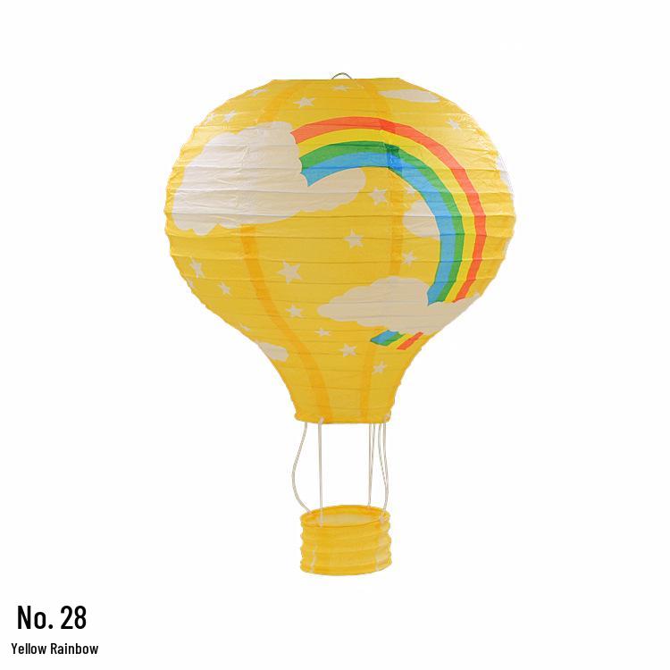 Hand-Folded Rainbow Hot Air Balloon Lantern - Christmas, Birthday, Party, Kindergarten Hanging Decoration