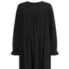 Shop   Women Round Neck 3 Tier Ruffled Suede Corduroy Long Dress Brown Pic Wdr 2