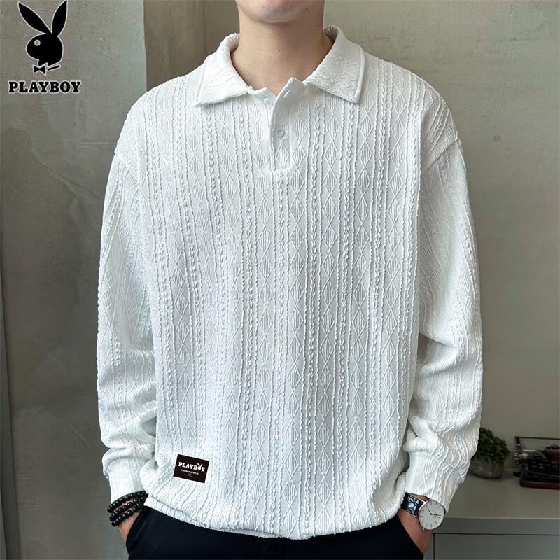 Playboy Men's Long-Sleeve Casual Sweatshirt