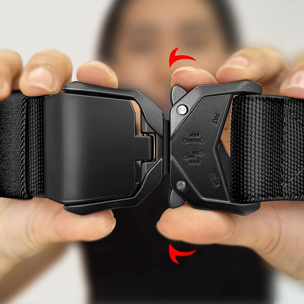 Pánský pásek s dvojitou rychloupínací přezkou z nylonu