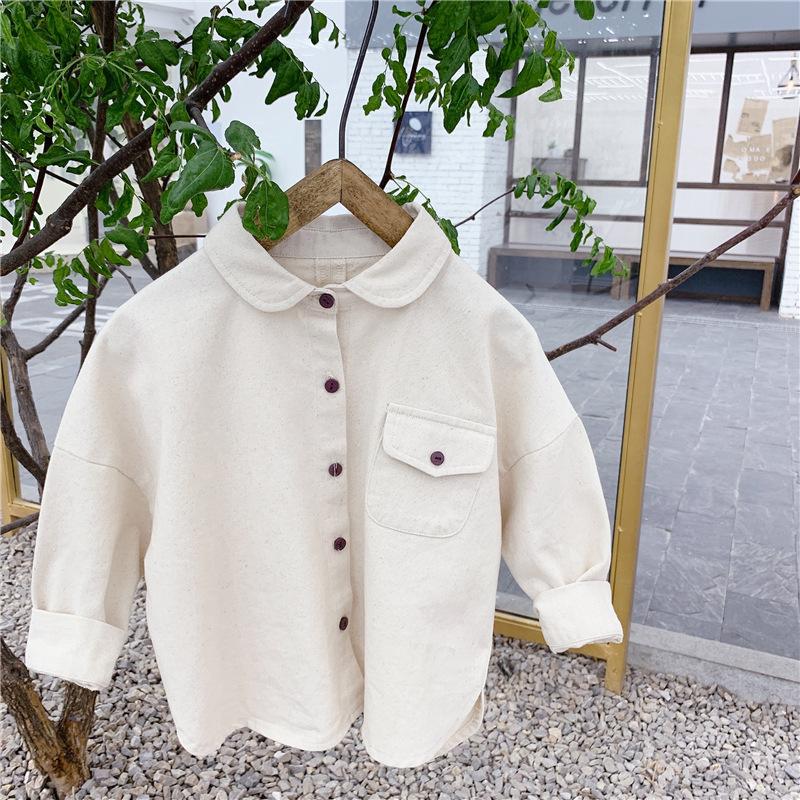 2022 Children's Clothing Spring New Girls Korean Spring Embroidered Shirts Spring Shirts