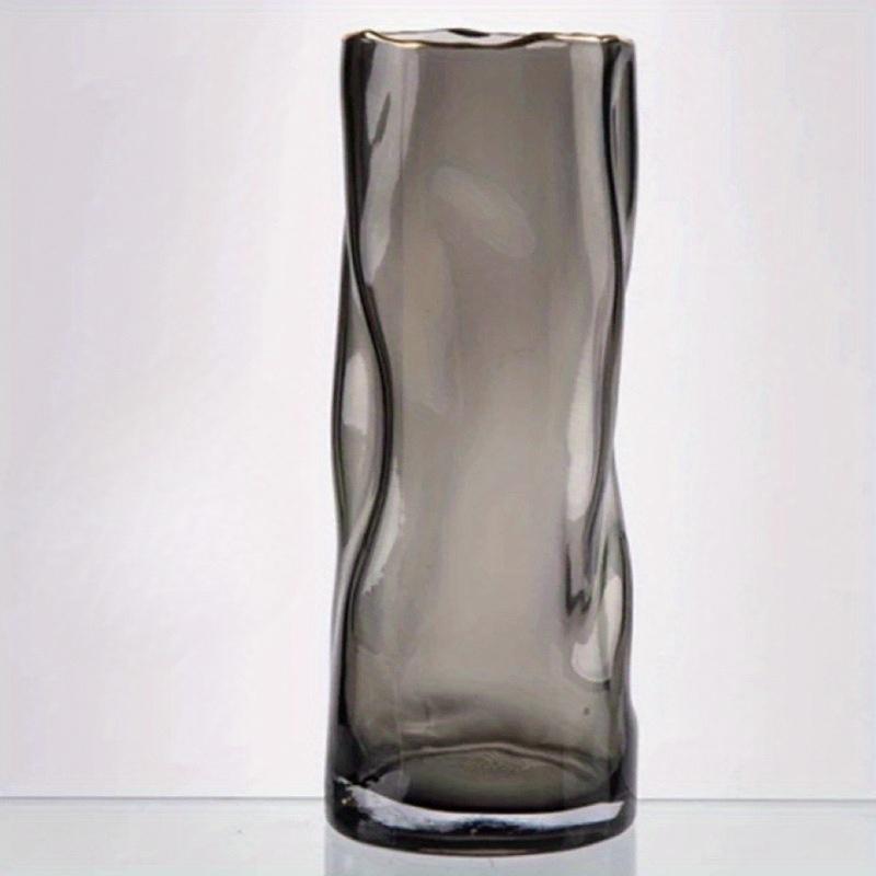 Glass Vase Decoration Living Room Flowers Roses Lily Vase Large Diameter Vase