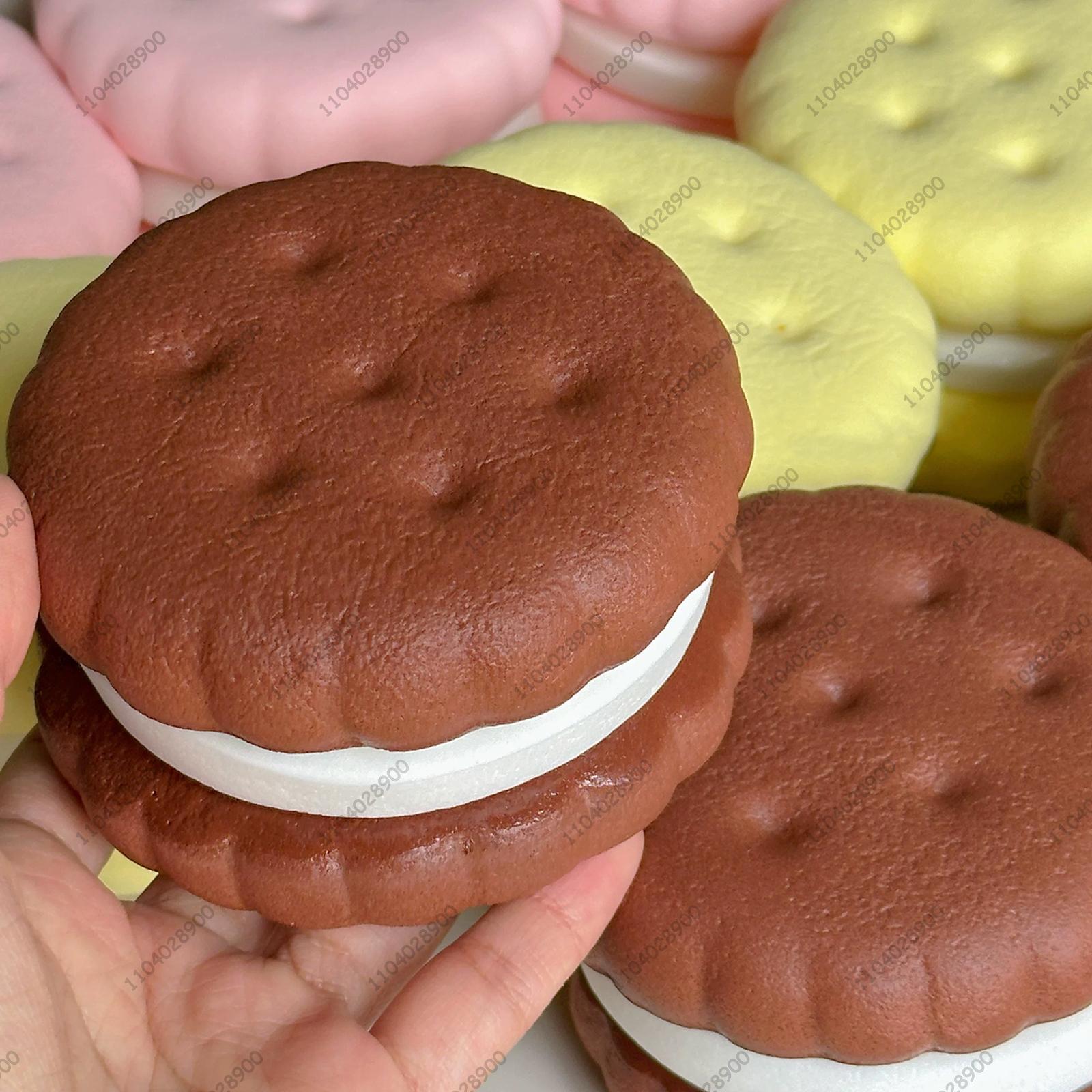 

Toys Kids Childrens Squishy Simulated Cake Squeeze Toy Fidgets Big Cookie Biscuit Slow Rising Squishy Anxiety Antistress Squishys Gift Presents