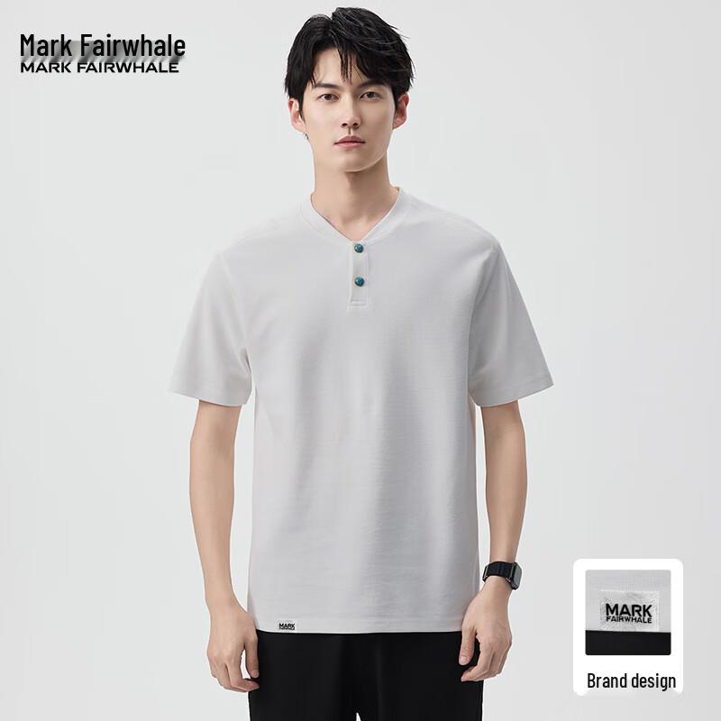 Mark Fairwhale Men s Button V-Neck Short Sleeve T-Shirt XXXL