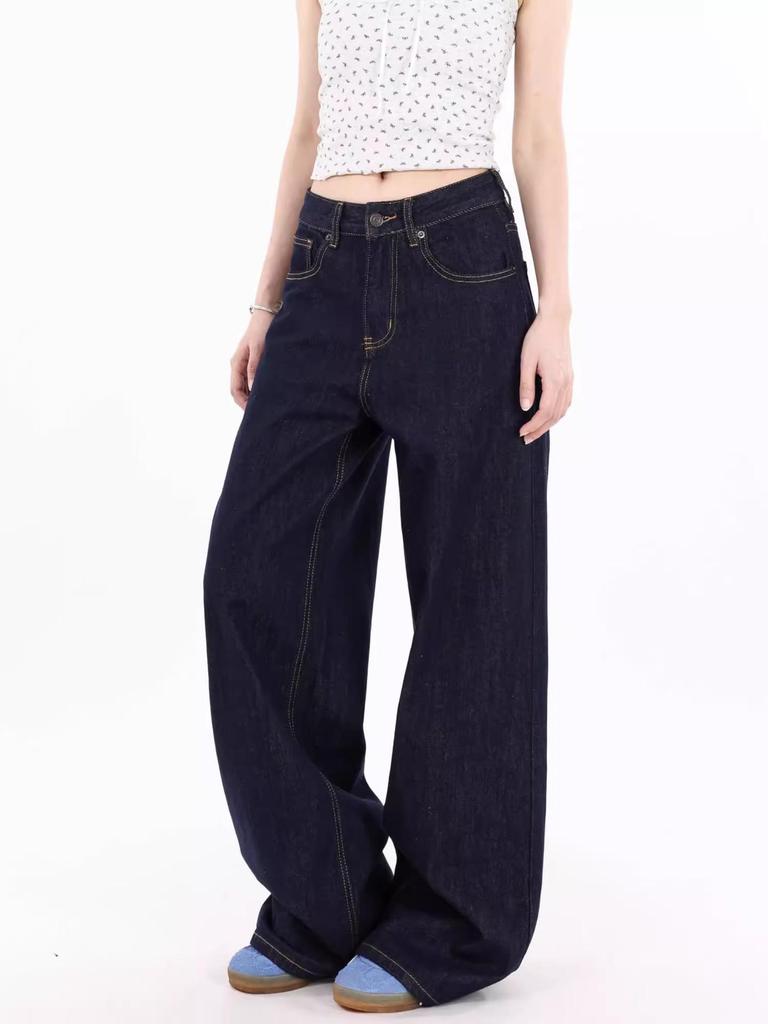 Yongfang Unisex Retro Wide-Leg Soft Jeans