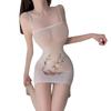 Sexy Net Clothes, Sexy Perspective Suspenders, Pajamas, Hip-wrapped Royal Sister Embroidered One-piece Nightdress, Pure Desire To Avoid Uniform