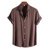 2026 Men's Fashion Short Sleeve Summer Shirts Casual Oversized Loose Beach Shirts