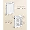 VASAGLE Gabinete de Banheiro, Unidade Estreita de Armazenamento para Banheiro, Porta-Papel Higiênico e Compartimento para Escova, Portas de Correr, Prateleiras Ajustáveis, Ao Lado do Vaso Sanitário