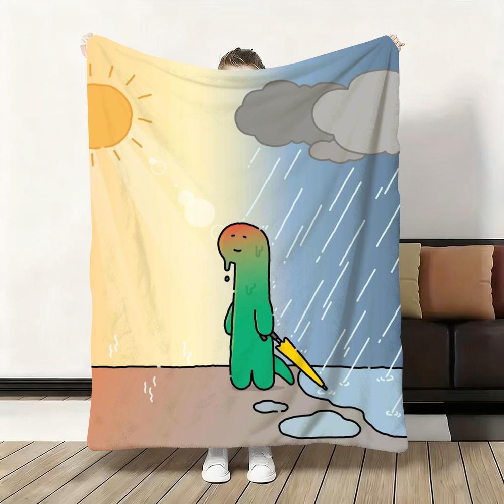 Cartoon Art J-Joguman Throw Flannel Fluffy Soft Blanket Warm Skin-Friendly Throw for Sofa Bed Office Nap Winter