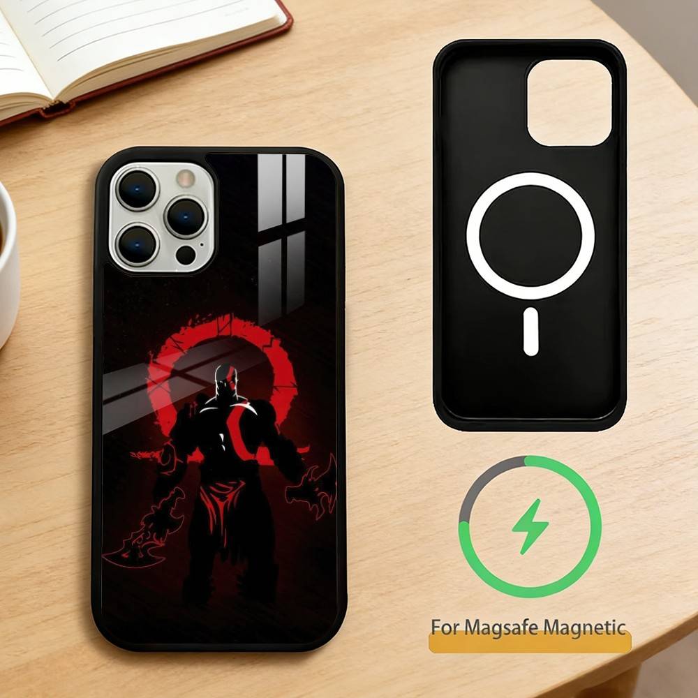 G-God of W-War Kratos  Phone Case For iPhone 17,16,15,14,13,Pro,Max,Plus,Magnetic For Magsafe Wireless Charging