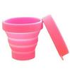 High-Temperature Resistant Silicone Folding Cup with Lid - Candy Color, Portable for Travel and Sports