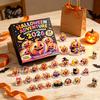 Kids Board Game Accessories Halloween Ghost Advent Calendar, 24 Day Countdown Box with Calendar Figurines, Spooky Collectible Toy Set for Kids, Party