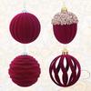Velvet Wine Red Plush Christmas Tree Hanging Ornament, 2025 Bestseller.