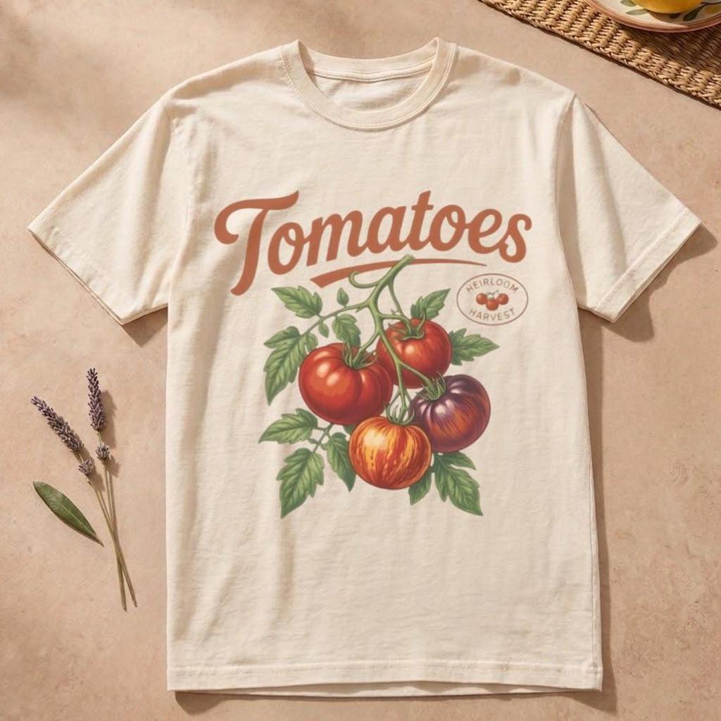 Tomato Shirt, Heirloom Tomato Tee Unisex, Comfort Colors, Farmers MarkeT shirt, Cottagecore Shirt, Gardening Gift, Vintage FruiT shirt