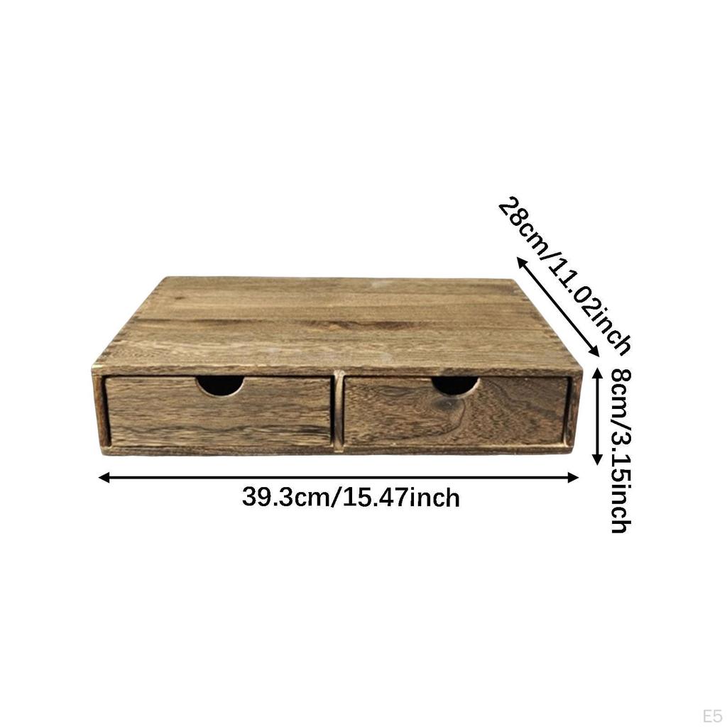Coffee Pod Holder Countertop Storage Maker Machine Stand Vintage Wooden Organizer for Office