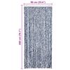 Insect Protection Curtain Blue and White 90 x 200 cm Chenille