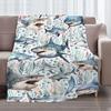 Ultra-Soft Shark Blanket & - 280gsm Flannel Throw with Shark & Turtle Ocean Print, All-Season Bed & Couch Blanket, 4 Sizes, Mach