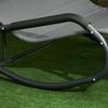 Double Sun Lounger for 2 People, Incl. Cushions and Canopy, 200 Cm X 139 Cm X 140 Cm. Dark Gray
