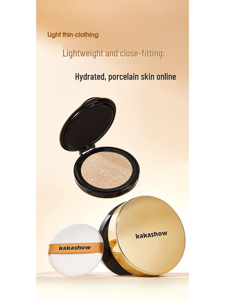 KaKashow Soft Focus Long-Lasting Waterproof Cushion Foundation: Creamy, Adherent, and Non-Caking for Flawless Skin.