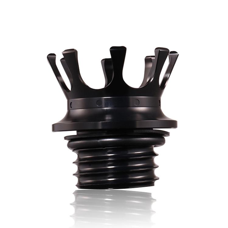 

Motorcycle CNC Aluminum Alloy Crown Fuel Tank Cap Suitable For Harley 883 / XL / 1200 / 48 / 72 чорний