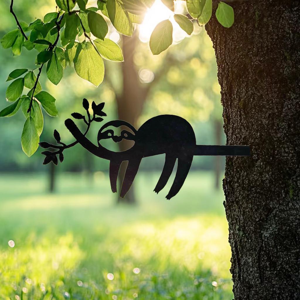 1Pc Iron Sloth Fence Decoration, Sloth Gift for Women, Can Be Used for Courtyard Trees, Gardens, Garden Piles, Fence Decoration.