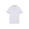 Armani Exchange SS22 Solid Color Letter Cotton Jacquard Straight Loose Casual Short Sleeve Polo Shirt Men Tops White 8NZFFL-ZJ5DZ-1100