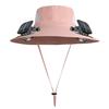 Solar Fan Hat UPF 50+ UV Protection Hat with 2 Solar Fans USB Rechargeable Breathable Men Women Summer Outdoor Activities Fishing Wide Brim Bucket Cap