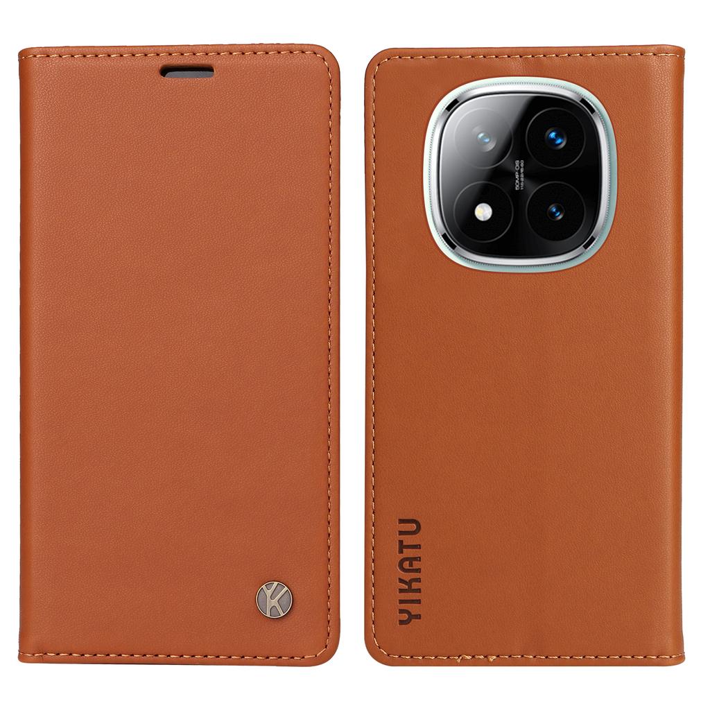 YIKATU YK-001 For Xiaomi Redmi Note 14 Pro+ 5G/Note 14 Pro 5G/Poco X7 5G Case Stand Leather Phone Cover Strong Magnetic Closure