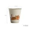 45ML Ceramic Mini Espresso Cups Cartoon Cute Cat Espresso Mugs Porcelain Coffee Mugs Demitasse Cups Tea Cups Handmade