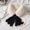 Korean Style Furry Neck Gaiter Women Autumn Winter Thickened Fish Tail Cross Fur Collar Faux Rex Rabbit Fur Warm Knitted Plush Neck Cover