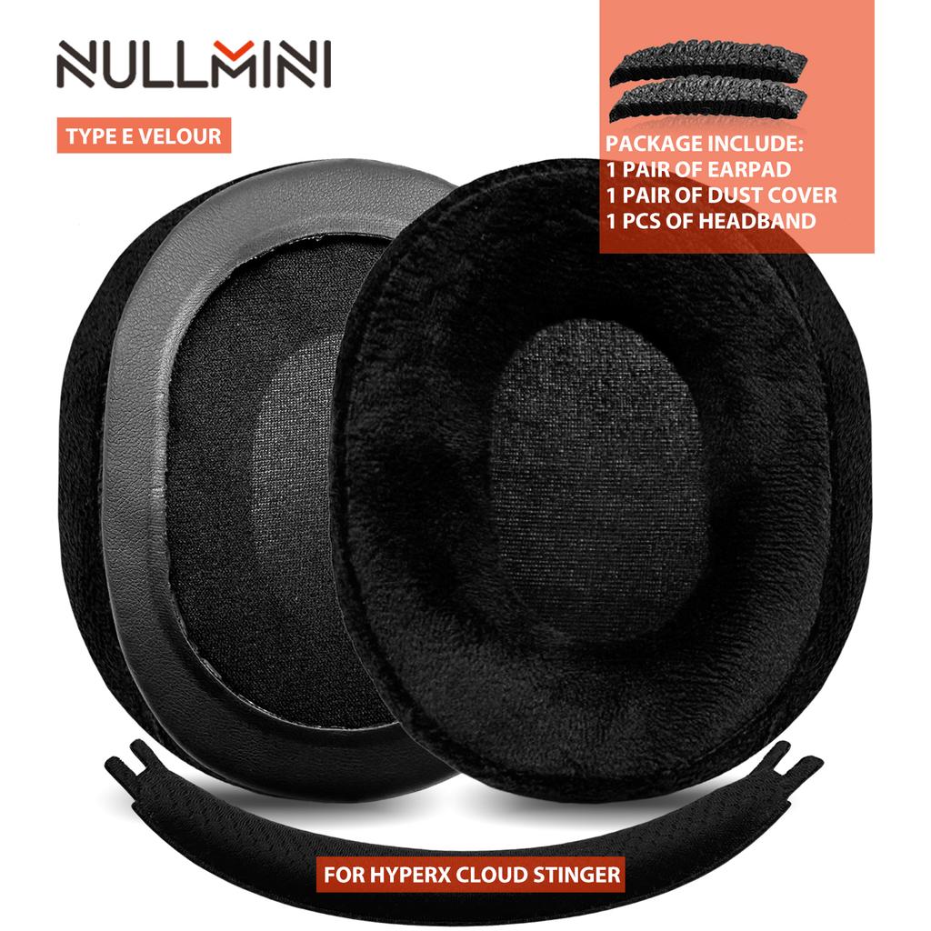 Nullmini Replacement Earpads for HyperX Cloud Stinger Headphones Cooling Gel Ear Pads Cushion Earmuffs Sleeve Headband