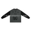 Unisex Vintage Distressed Letter Print Graphic Long Sleeve Tee Streetwear Oversized Cotton T-Shirt Teens