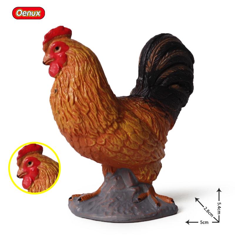 

Oenux Милые животные на ферме Курица Индейка Цыпленок Петух Фигурка Модель Фигурки Птица Миниатюрная Обучающая ПВХ Детская Игрушка