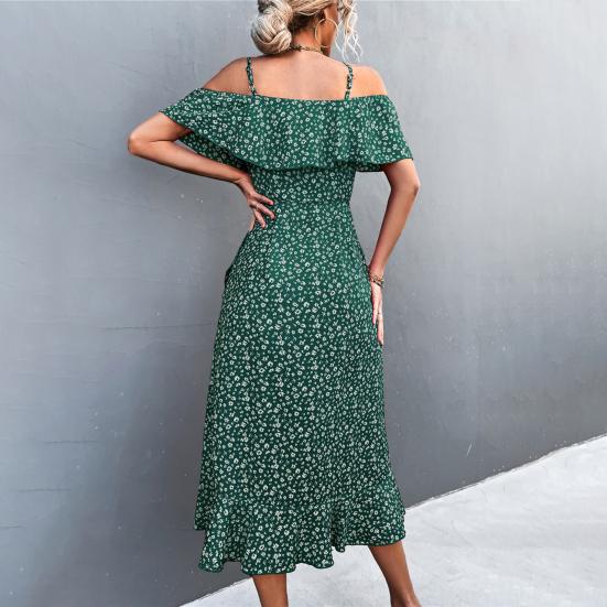 Ladies Dress Slim Waist All Match Sling Design Elegant Versatile Daily Wear