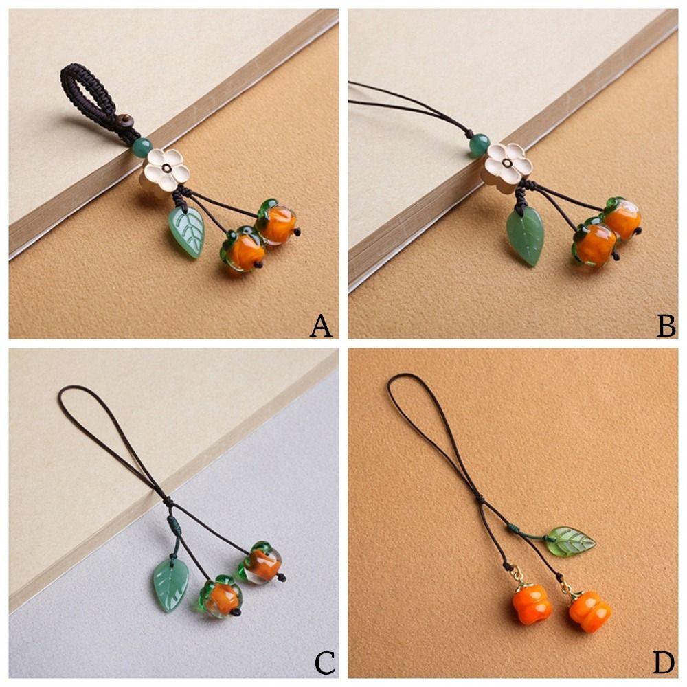 Persimmon Mobile Phone Chain Vintage Phone Lanyards Cellphone Pendant  Mobile Phone Accessory