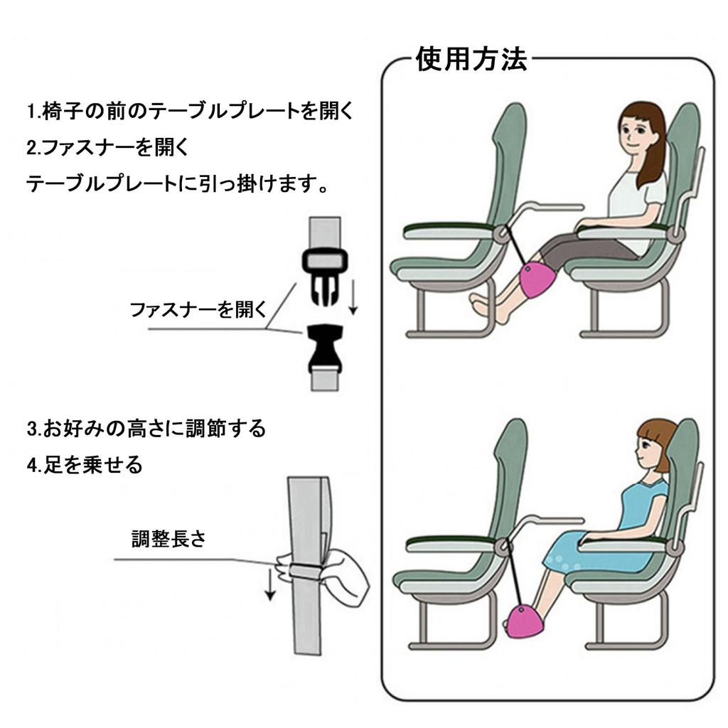 Foldable Airplane Footrest, Desk Foot Rest, Travel Foot Rest, Stress Relief, Perfect for Airplanes, International Travel, Offices, and Cars (Blue)