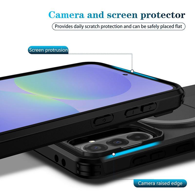 For Samsung Galaxy A16 A17 A26 A36 A56 5G Phone Case, Integrated Bracket Rotating Protective Cover Push Window Camera Protection
