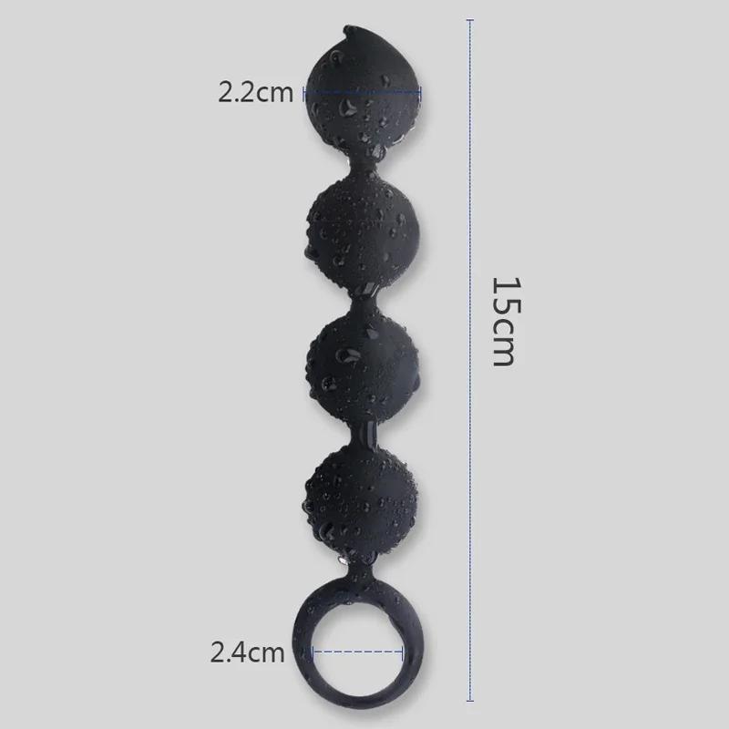 Anal Beads Silicone Butt Plug Anal Balls Sex Toys G-Spot Stimulating Butt Plugs Prostate Stimulator Couple Flirt Gay SM Sex Toys